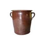 Brocante Bruine Steengoed Voorraad Pot, Begin 20E Eeuw thumbnail 1