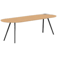 Studio Henk Eettafel Slim Co Hardwax Olie Naturel, Plat Ovaal