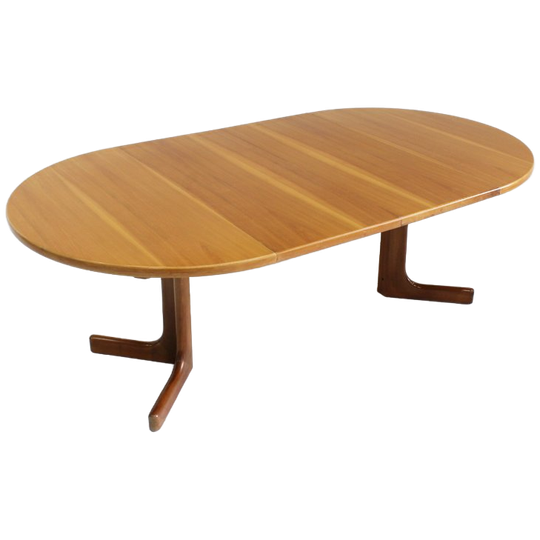 Vintage Deense Ronde Uitschuifbare Eettafel Tafel Jaren 60 1