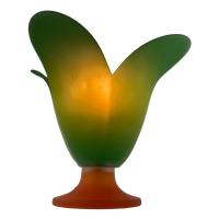 Vandeheg - Table Lamp Made From Glass - Green/Orange - Model Tullip