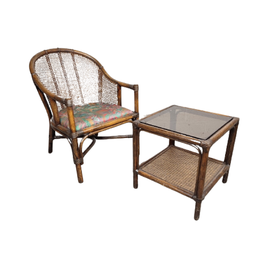Mid-century Rotan Setje 1