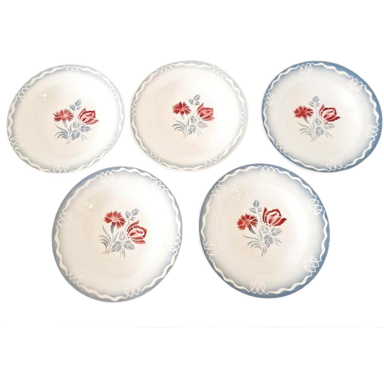 5 Vintage Diepe Borden California Franse Borden 1