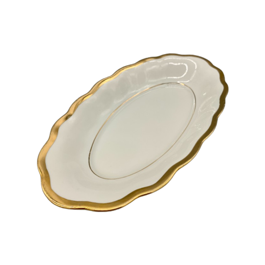Koenigszelt Vintage Serveerschaaltje Roomwit/goud 1
