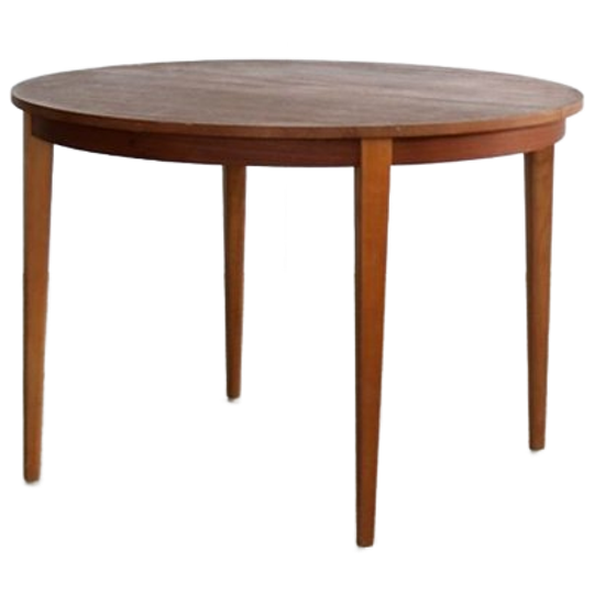Vintage Eettafel | Ronde Tafel | Teak | Jaren 60 | Zweeds 1