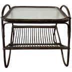 Vintage Rotan Bijzettafel / Sidetable / Plantentafel thumbnail 1