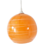 Vintage Hanglamp Oranje Bollamp Oranje Hanglamp Jaren 70 thumbnail 1