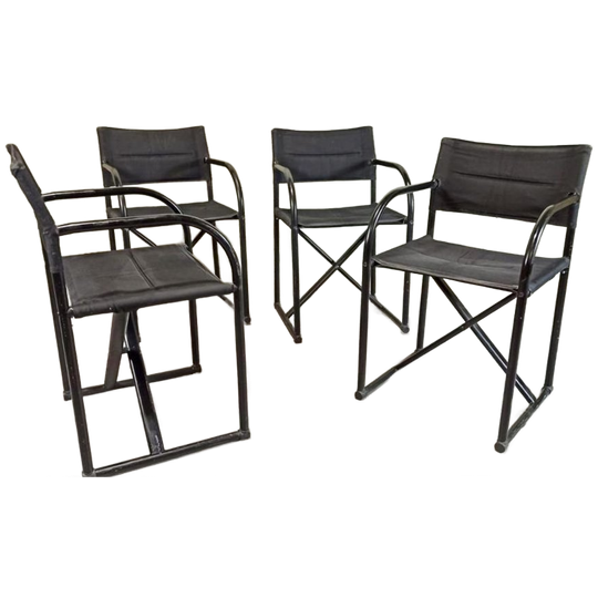 4 Vintage Illo Director's Stoelen, Niels Gammelgaard 1