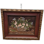 Vintage Olieverf Schilderij Bloemen H. Storm thumbnail 1