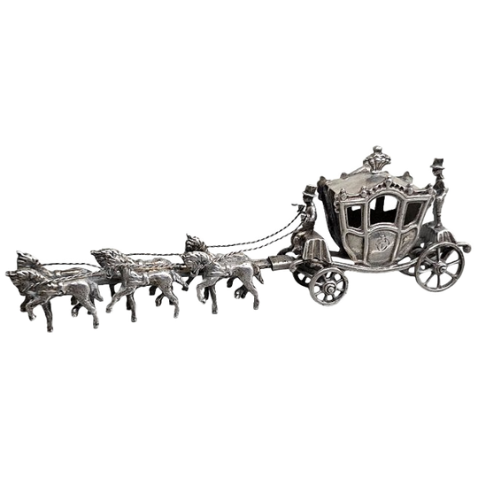 Hollands Zilveren Miniatuur Gouden Koets, 2e Helft 20e Eeuw 1