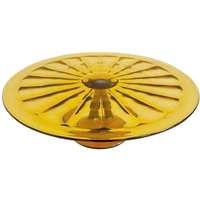 Art Deco Taartplateau Val St. Lambert Amber Geel 1930’s