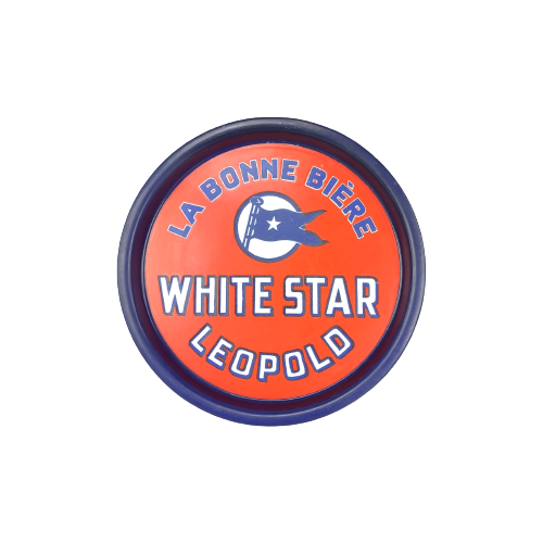 Emaille Dienblad White Star Leopold