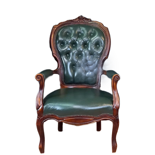 Antieke Chesterfield Dames Armfauteuil 1