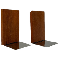 Vintage Set Teakhouten Boekensteunen, Mid Century, Kai Kristiansen