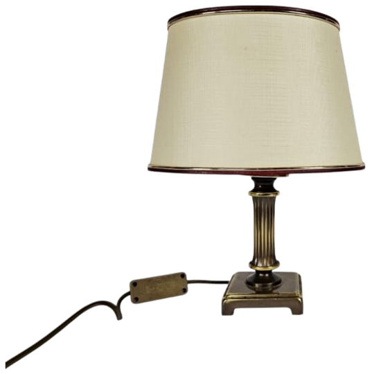 Herda - Kolom - Zuil - Tafellamp - Messing - 3e Kwart 20e Eeuw 1