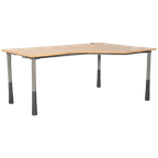 Kinnarps Bureau, Beuken Blad, 180 X 120 Cm, Hoogte Instelbaar Onderstel, Rechterhoek thumbnail 1