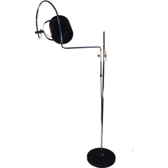 Anvia Black And Chrome Floor Lamp, 1960s 1