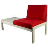 Mid Century Eenzitsbankje Met Tafel 1970s