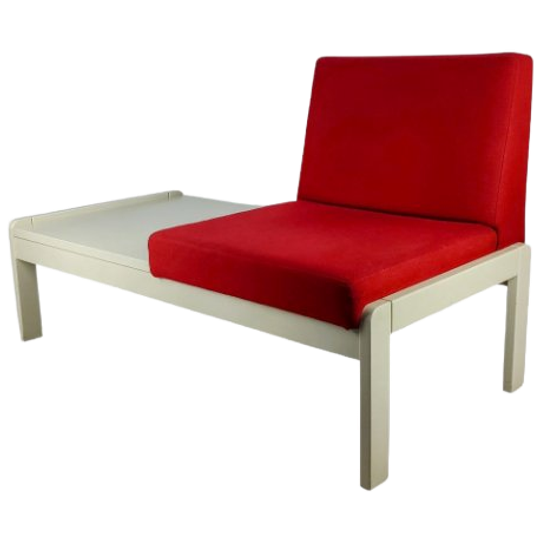 Mid Century Eenzitsbankje Met Tafel 1970s 1