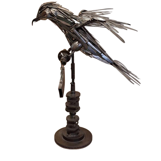 Scrap Metal Art, Vogel/arend Kunst Van Gerecycled Materiaal. 1