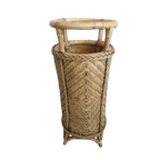 Vintage Design Bamboo Rattan Reed Umbrella Stand Plant Holder Paraplubak thumbnail 1
