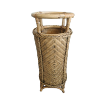 Vintage Design Bamboo Rattan Reed Umbrella Stand Plant Holder Paraplubak