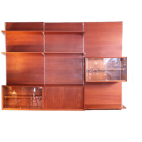 Vintage Scandinavische Teakhouten Wandkast