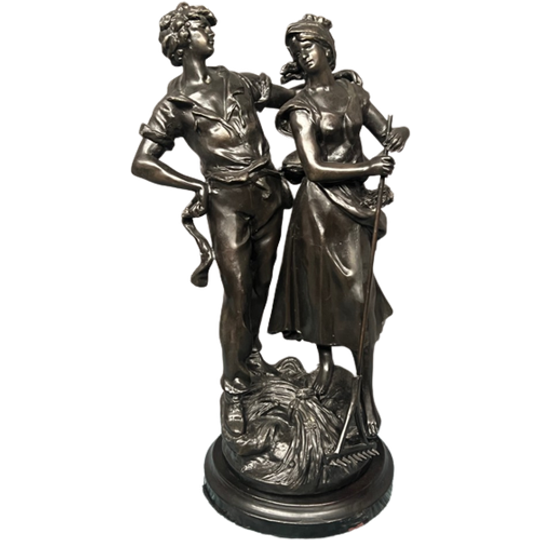L & F Moreau Beeld “verliefd Koppel”. 1
