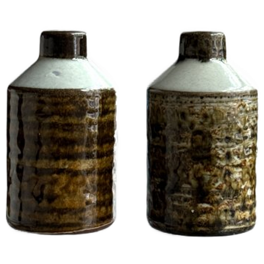 Vintage Peper- En Zoutstel – Handgemaakt Keramiek 1