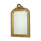 Grote Antieke Gouden Spiegel Met Kroon Klassiek Barok Frankrijk 118Cm thumbnail 1