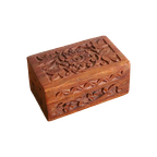 Vintage Houten Postzegel Doosje, India Jaren '60 thumbnail 1
