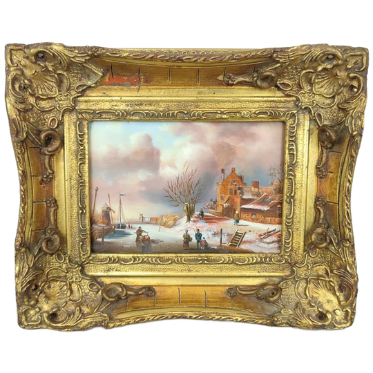 Schilderijtje - Winterlandschap 1