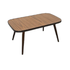 Bijzettafel Met Bruin Houtlook Formica Blad Met Zwarte Rand Nr. 7 Plantentafel thumbnail 1