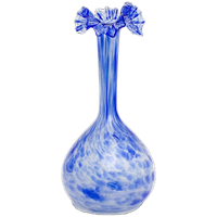 Vintage Glazen Korenblauw Gevlekte Vaas