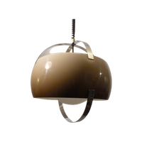 Glass, Chrome And Acryllic Pendant By Guzzini.