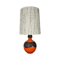 Vintage Keramiek Lamp West-Germany Oranje Fatlava