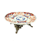 Antiek Japans Imari Bord Op Bronzen Pootjes thumbnail 1