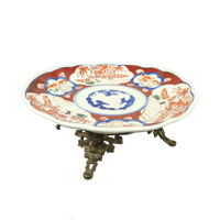 Antiek Japans Imari Bord Op Bronzen Pootjes