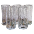 5X Cracked Glass Longdrinkglazen thumbnail 1