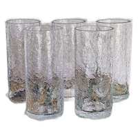 5X Cracked Glass Longdrinkglazen