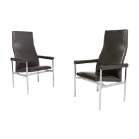 Pair Of High Back Armchairs From Fritz Hansen, 1980’S Denmark