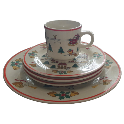 Vintage Kerst Servies Set Jamestown Joy Of Christmas