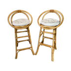 2x Vintage Tiki Barkrukken – Bamboe thumbnail 1