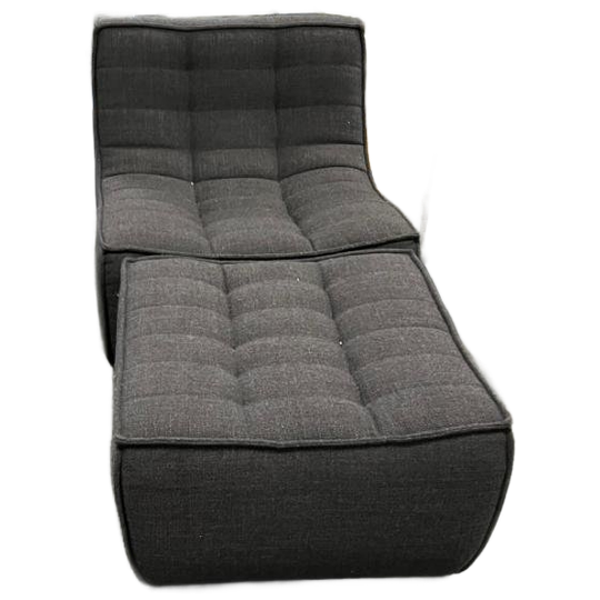 Ethnicraft | N701 Sofa Fauteuil + Hocker Grijs 1