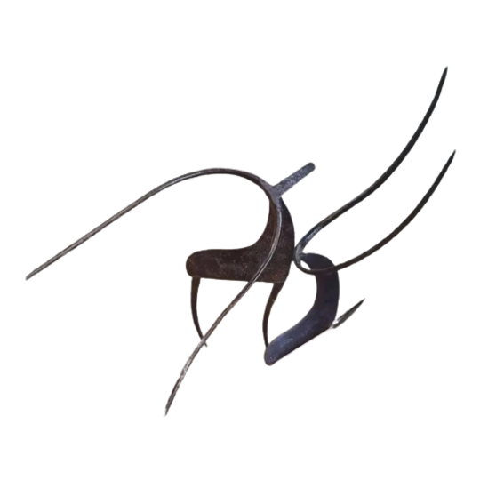 Beautiful Iron Sculpture Signed Ajp / Levens 1960s Jean Pierre Augier 1