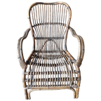 Bruine Bamboe Fauteuil Tuinstoel thumbnail 1
