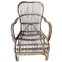Bruine Bamboe Fauteuil Tuinstoel