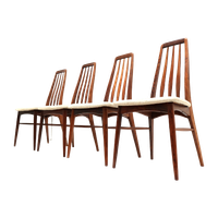 Set Van 4 Vintage Deens Design Eetkamerstoelen 'eva' Van Niels Koefoed Voor Koefoeds Hornslet