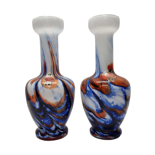 2 Vintage Opaline Vazen Florence 1