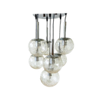 Vintage Lamp Hanglamp Plafondlamp Jaren 70 Bol Glas Doria thumbnail 1