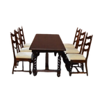 Woonkamer Set Eettafel Met Stoelen Salontafel En Bijzettafel thumbnail 1